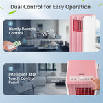 7100 BTU Portable Air Conditioner Cools 350 Sq.Ft. 3-in-1 AC Unit with Dehumidifier, Sleep Mode, Remote Control & Window Kit (10000 BTU Ashrae)