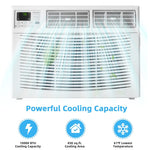 10000 BTU Quiet Window Air Conditioner Energy Efficient Electronic AC Unit Cools 450 Sq.Ft with Cool, Dry, Fan, Auto, ECO Mode & Remote Control