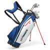 10 Pieces Men's Complete Golf Club Set Right Hand Golf Club Package Set with 460cc Alloy #1 Driver & Portable Stand Bag