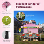 10' x 10' Commercial Pop Up Canopy Tent Folding Instant Market Tent Outdoor Event Tent with Sidewalls, 2 Hanging Bars & Banner Strip