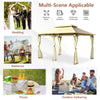 10' x 13' Steel Frame Gazebo 2-Tier Patio Gazebo Canopy Tent Shelter with Removable Netting & 130 Sq.Ft Shade for Outdoor Garden Yard