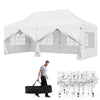 10 x 20 FT Pop Up Canopy Easy Setup Instant Canopy Tent Portable Outdoor Wedding Party Canopy Tent with 6 Sidewalls & Carry Bag