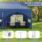 10 x 20 FT Pop Up Canopy Easy Setup Instant Canopy Tent Portable Outdoor Wedding Party Canopy Tent with 6 Sidewalls & Carry Bag