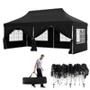 10 x 20 FT Pop Up Canopy Easy Setup Instant Canopy Tent Portable Outdoor Wedding Party Canopy Tent with 6 Sidewalls & Carry Bag