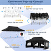 10 x 20 FT Pop Up Canopy Easy Setup Instant Canopy Tent Portable Outdoor Wedding Party Canopy Tent with 6 Sidewalls & Carry Bag