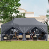 10 x 20 FT Pop Up Canopy Easy Setup Instant Canopy Tent Portable Outdoor Wedding Party Canopy Tent with 6 Sidewalls & Carry Bag