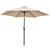 10FT Patio Umbrella Outdoor 6 Ribs Steel Market Table Umbrella with Push Button Tilt & Crank for Garden Backyard Deck Pool