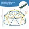 10FT Climbing Dome with Swing, Geometric Dome Climber Indoor Outdoor Jungle Gym Monkey Bar Climbing Toys for Kids Toddlers