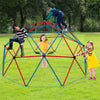 10FT Climbing Dome with Swing, Geometric Dome Climber Indoor Outdoor Jungle Gym Monkey Bar Climbing Toys for Kids Toddlers