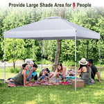 10' x 10' Pop Up Canopy Tent 2-Tier Outdoor Instant Folding Shelter Canopy with Center Lock & Wheeled Carry Bag