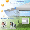 10 x 17.6 FT Pop-up Canopy Tent 2 Tier Outdoor Canopy Easy Setup Instant Tent with Adjustable Dual Awnings & Wheeled Bag