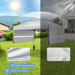 10 x 17.6 FT Pop-up Canopy Tent 2 Tier Outdoor Canopy Easy Setup Instant Tent with Adjustable Dual Awnings & Wheeled Bag