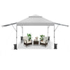 10 x 17.6 FT Pop-up Canopy Tent 2 Tier Outdoor Canopy Easy Setup Instant Tent with Adjustable Dual Awnings & Wheeled Bag