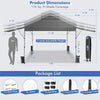 10 x 17.6 FT Pop-up Canopy Tent 2 Tier Outdoor Canopy Easy Setup Instant Tent with Adjustable Dual Awnings & Wheeled Bag