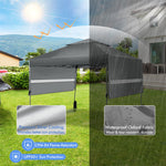 10 x 17.6 FT Pop-up Canopy Tent 2 Tier Outdoor Canopy Easy Setup Instant Tent with Adjustable Dual Awnings & Wheeled Bag