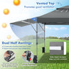 10 x 17.6 FT Pop-up Canopy Tent 2 Tier Outdoor Canopy Easy Setup Instant Tent with Adjustable Dual Awnings & Wheeled Bag