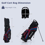 11 Pieces Men's Complete Golf Club Set Right Hand Golf Club Package Set with 460CC Alloy Driver, Rain Hood & Portable Golf Stand Bag