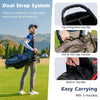 11 Pieces Men's Complete Golf Club Set Right Hand Golf Club Package Set with 460CC Alloy Driver, Rain Hood & Portable Golf Stand Bag