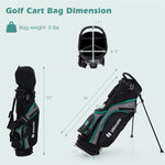 11 Pieces Men's Complete Golf Club Set Right Hand Golf Club Package Set with 460CC Alloy Driver, Rain Hood & Portable Golf Stand Bag