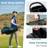 11 Pieces Men's Complete Golf Club Set Right Hand Golf Club Package Set with 460CC Alloy Driver, Rain Hood & Portable Golf Stand Bag