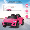 Kids Ride On Car Licensed Maserati 12V Battery Powered Electric Car with Remote Control & Lights, Pink Ride On Toys for Boys Girls Gift