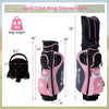 12 Pieces Women’s Complete Golf Club Set Right Hand Golf Club Package Set 460CC #1 Driver with Portable Golf Cart Bag & Rain Hood