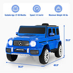 Kids Ride On Car 12V Licensed Mercedes-Benz G63 Electric Vehicle with Remote Control, Double Open Doors, Battery Powered Riding Toy