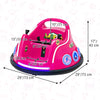 12V Electric Kids Ride on Bumper Car 360° Spin Dual Joysticks with Remote Control, Flashing LED Light & Music