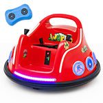 12V Electric Kids Ride on Bumper Car 360° Spin Dual Joysticks with Remote Control, Flashing LED Light & Music