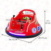 12V Electric Kids Ride on Bumper Car 360° Spin Dual Joysticks with Remote Control, Flashing LED Light & Music