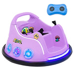 12V Electric Kids Ride on Bumper Car 360° Spin Dual Joysticks with Remote Control, Flashing LED Light & Music