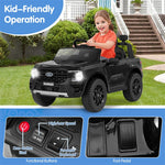 12V Kids Ride on Car Licensed Ford Ranger Electric Vehicle with Remote Control, Storage Basket, Lights & Music