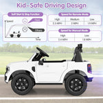 12V Kids Ride on Car Licensed Ford Ranger Electric Vehicle with Remote Control, Storage Basket, Lights & Music