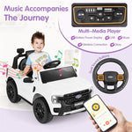 12V Kids Ride on Car Licensed Ford Ranger Electric Vehicle with Remote Control, Storage Basket, Lights & Music