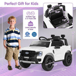 12V Kids Ride on Car Licensed Ford Ranger Electric Vehicle with Remote Control, Storage Basket, Lights & Music