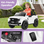 12V Kids Ride on Car Licensed Ford Ranger Electric Vehicle with Remote Control, Storage Basket, Lights & Music