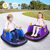 Toddler Bumper Car 12V Kids Electric Ride On Bumper Car 360° Spin Race Toy Vehicle with Remote Control, Flashing Lights & Dual Joysticks