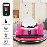 Toddler Bumper Car 12V Kids Electric Ride On Bumper Car 360° Spin Race Toy Vehicle with Remote Control, Flashing Lights & Dual Joysticks