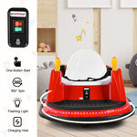 Toddler Bumper Car 12V Kids Electric Ride On Bumper Car 360° Spin Race Toy Vehicle with Remote Control, Flashing Lights & Dual Joysticks