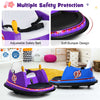 Toddler Bumper Car 12V Kids Electric Ride On Bumper Car 360° Spin Race Toy Vehicle with Remote Control, Flashing Lights & Dual Joysticks