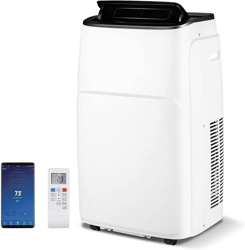 13000 BTU Portable Air Conditioner Smart WiFi Enabled 4-in-1 AC Unit with Cool, Fan, Dehumidifier, Heater, Remote Control & Window Kit