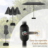 13FT Double-sided Patio Umbrella Extra Large Twin Table Umbrella Outdoor Market Umbrella with Crank Handle & Umbrella Base