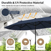 13FT Double-sided Patio Umbrella Extra Large Twin Table Umbrella Outdoor Market Umbrella with Crank Handle & Umbrella Base