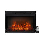 23" Electric Fireplace Insert 1400W Recessed Freestanding Fireplace Heater with Remote Control & Adjustable Flame