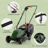 14" Electric Corded Lawn Mower 12-AMP 2-in-1 Walk-Behind Lawnmower with Grass Collection Box & 3 Adjustable Cutting Position