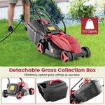 14" Electric Corded Lawn Mower 12-AMP 2-in-1 Walk-Behind Lawnmower with Grass Collection Box & 3 Adjustable Cutting Position