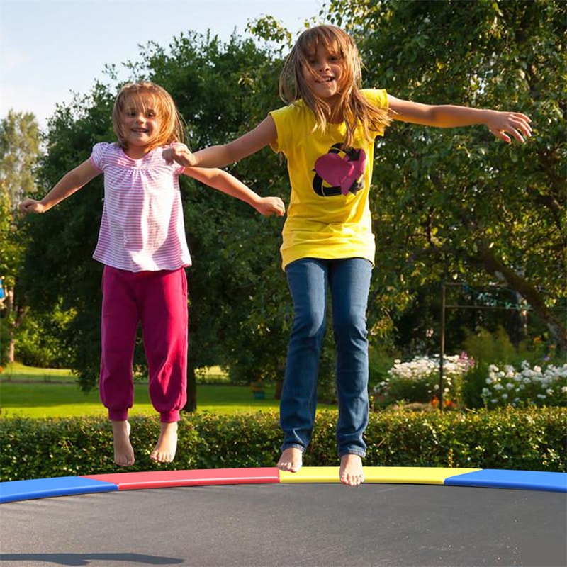 14FT Trampoline Replacement Safety Pad Water-Resistant Universal Round Trampoline Spring Cover