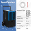 163 Pints Commercial Dehumidifier 4500 Sq.Ft Crawl Space Dehumidifier Heavy Duty Portable Industrial Dehumidifier with Pump, Drain Hose & Wheels