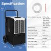 163 Pints Commercial Dehumidifier 4500 Sq.Ft Crawl Space Dehumidifier Heavy Duty Portable Industrial Dehumidifier with Pump, Drain Hose & Wheels