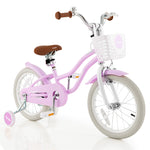 16" Kids Bike Toddler Bicycle with Training Wheels, Adjustable Seat & Removable Basket, Boys Girls Bike for 3-8 Years Old